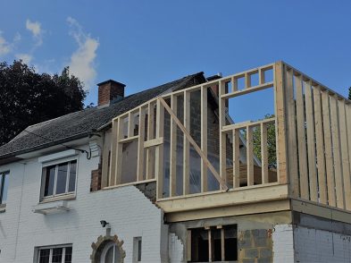 Extension étage en bois par Florian Huet