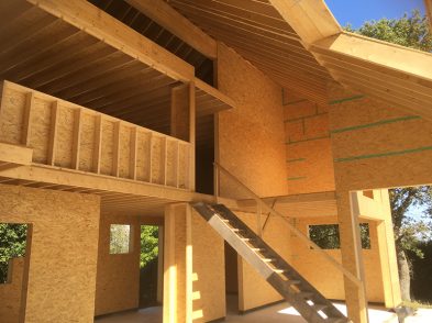 Construction d'une maison à ossature bois à Onhaye en Belgique