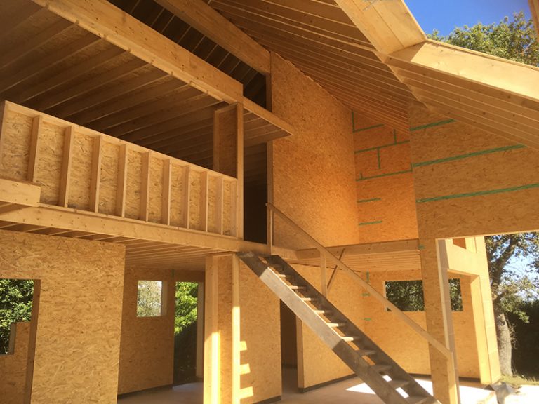 Construction d'une maison à ossature bois à Onhaye en Belgique