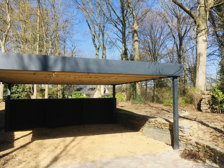 Florian-Huet-Carpot_Adosse Carport en bois adossé en construction